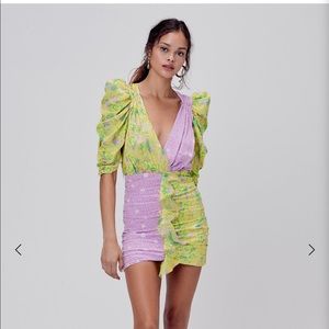 Tropical daisy and cheetah print dress